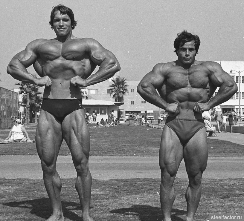 Franco Columbu and Arnold Schwarzenegger