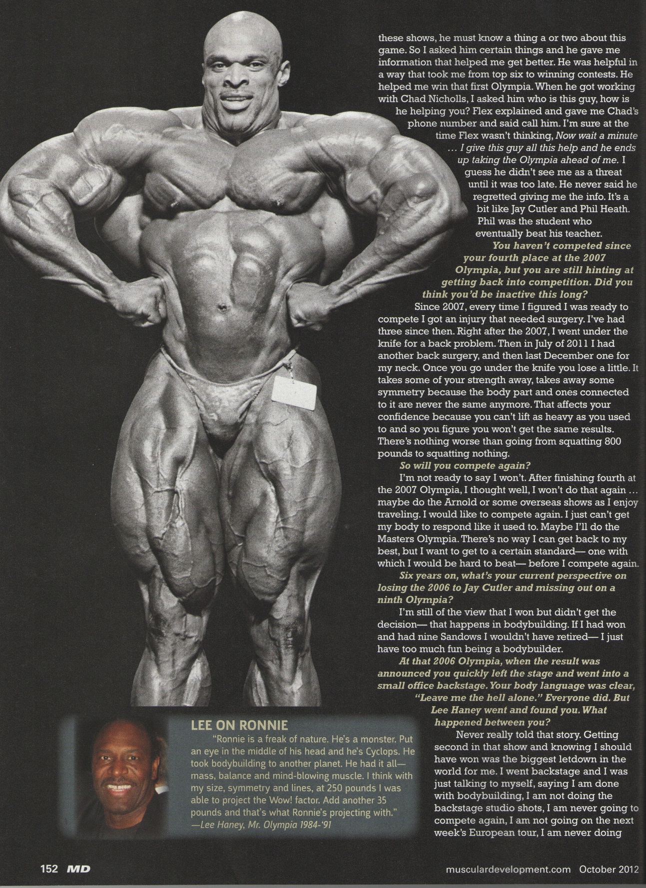   Ronnie Coleman    1991      